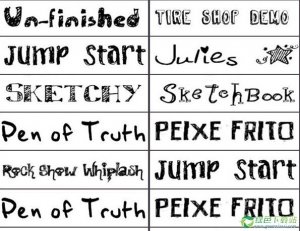 手绘英文字体打包 +43 免费版