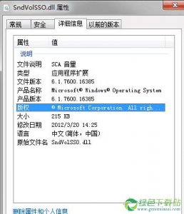 SndVolSSO.dll 免费版