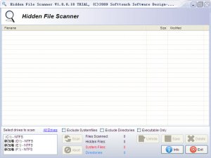 Hidden File Scanner扫描磁盘隐藏文件