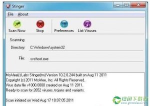 McAfee Stinger  Raptor(迈克菲杀毒软件) v12.1.0.3092多国语言版
