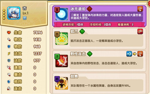 完美幻想水系碧流之主的优选英雄有什么呢