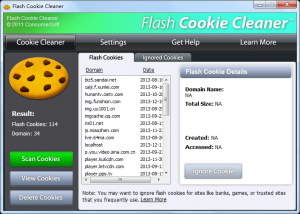 Flash Cookie Cleaner