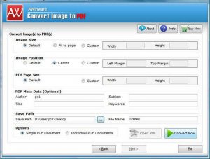 AWinware Convert Image to PDF(图片转pdf转换器