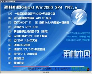 雨林木风GHOST WIN2000 Pro SP4 Y2.6正式版